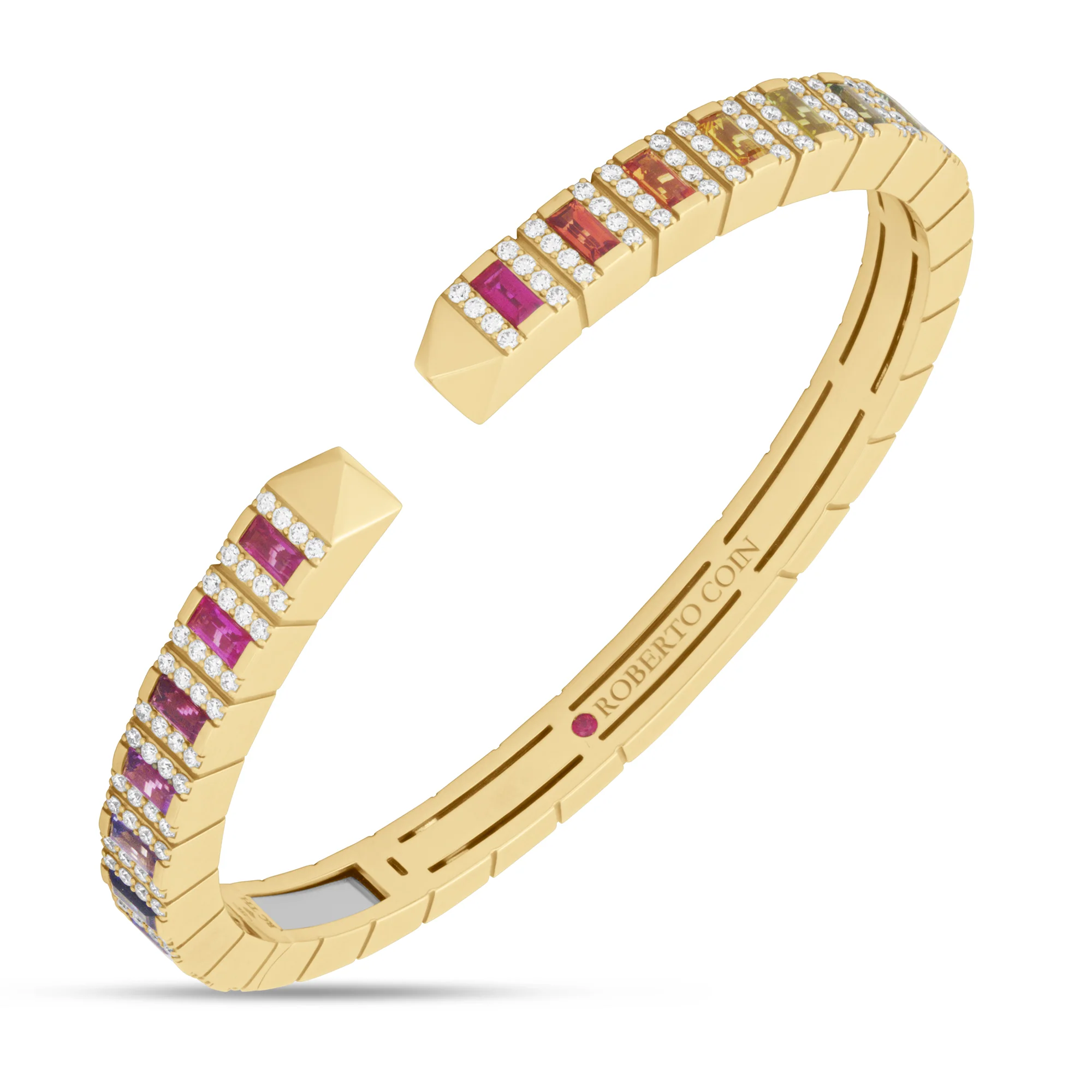 SAUVAGE PRIVĂ BANGLE WITH DIAMONDS AND SAPPHIRES