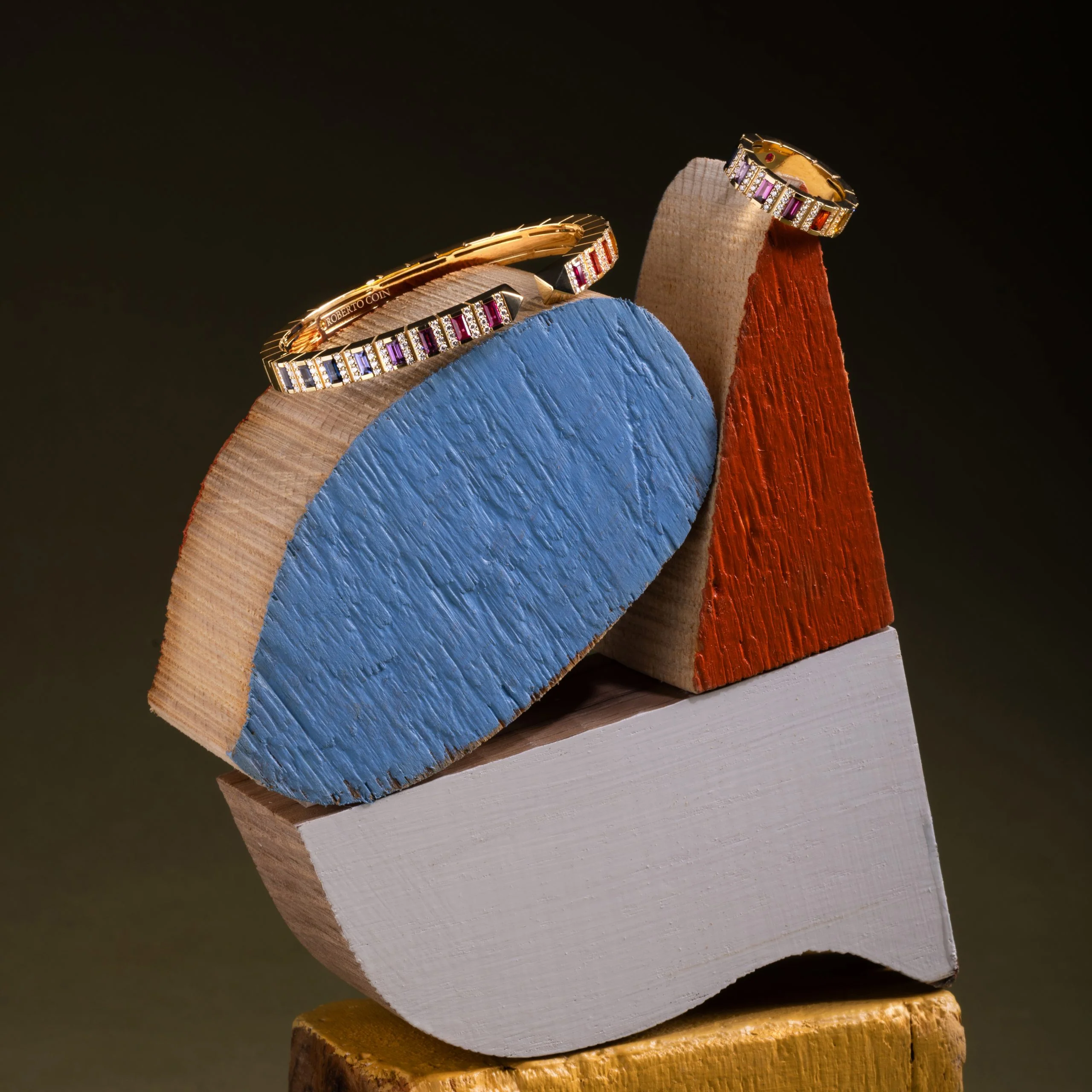 SAUVAGE PRIVĂ BANGLE WITH DIAMONDS AND SAPPHIRES - Image 5
