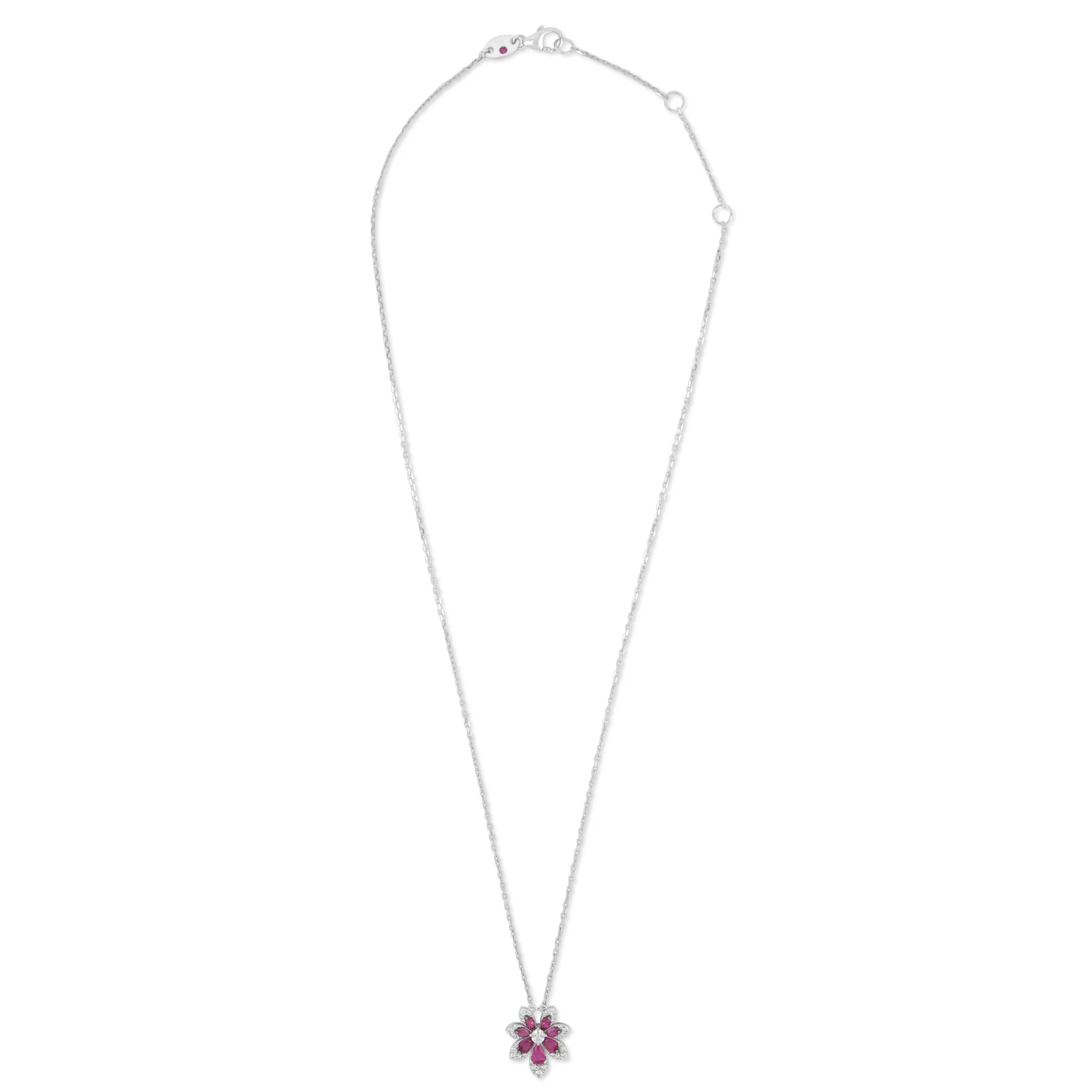 TIARÉ NECKLACE WITH RUBELLITE AND DIAMONDS - Image 2