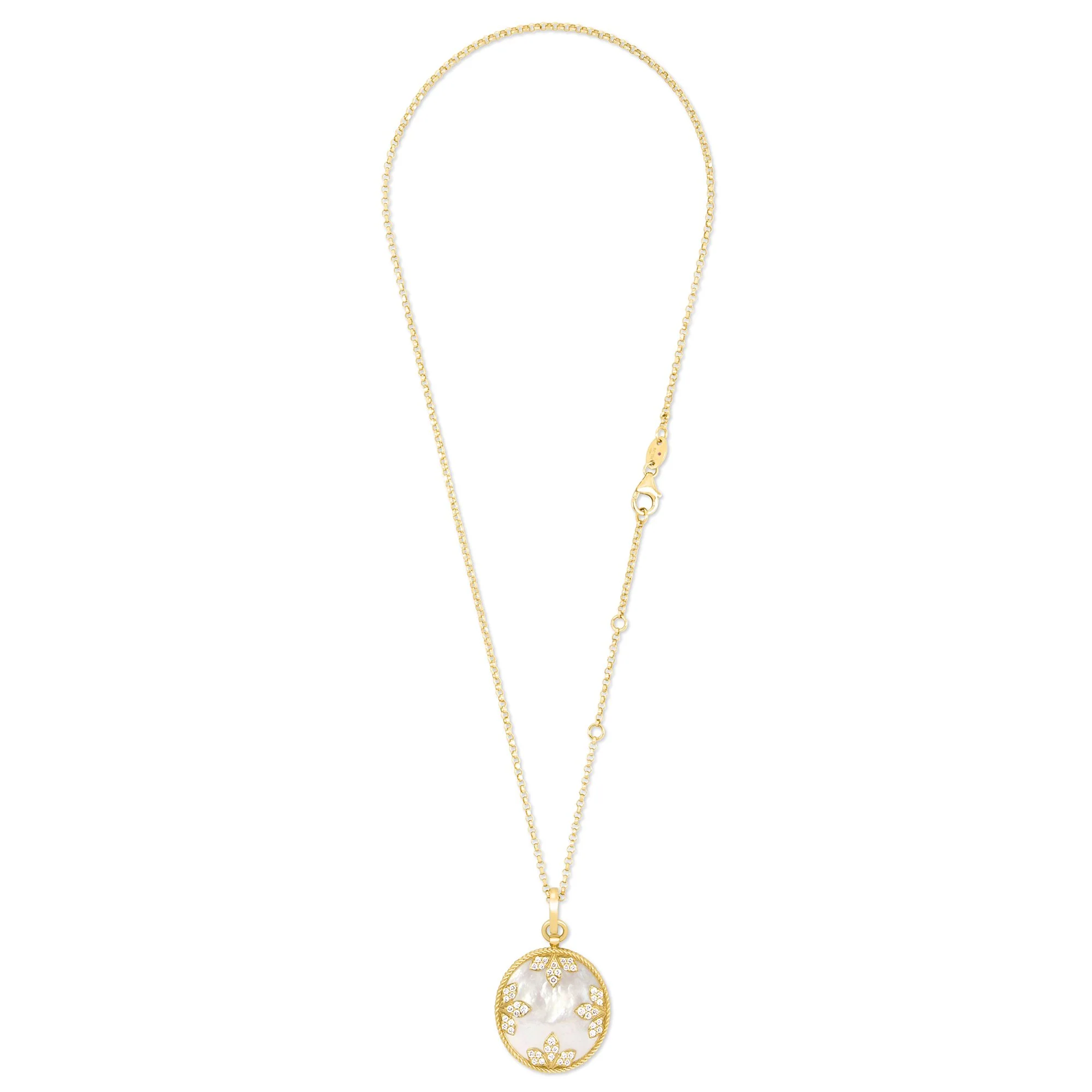 VENETIAN MEDALLIONS COLLAR WITH DIAMONDS AND MOTHER OF PEARL - Image 2