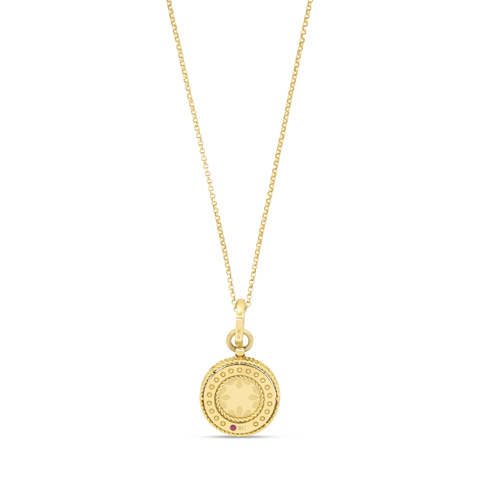 VENETIAN MEDALLIONS COLLAR WITH DIAMONDS AND TURQUOISE - Image 3