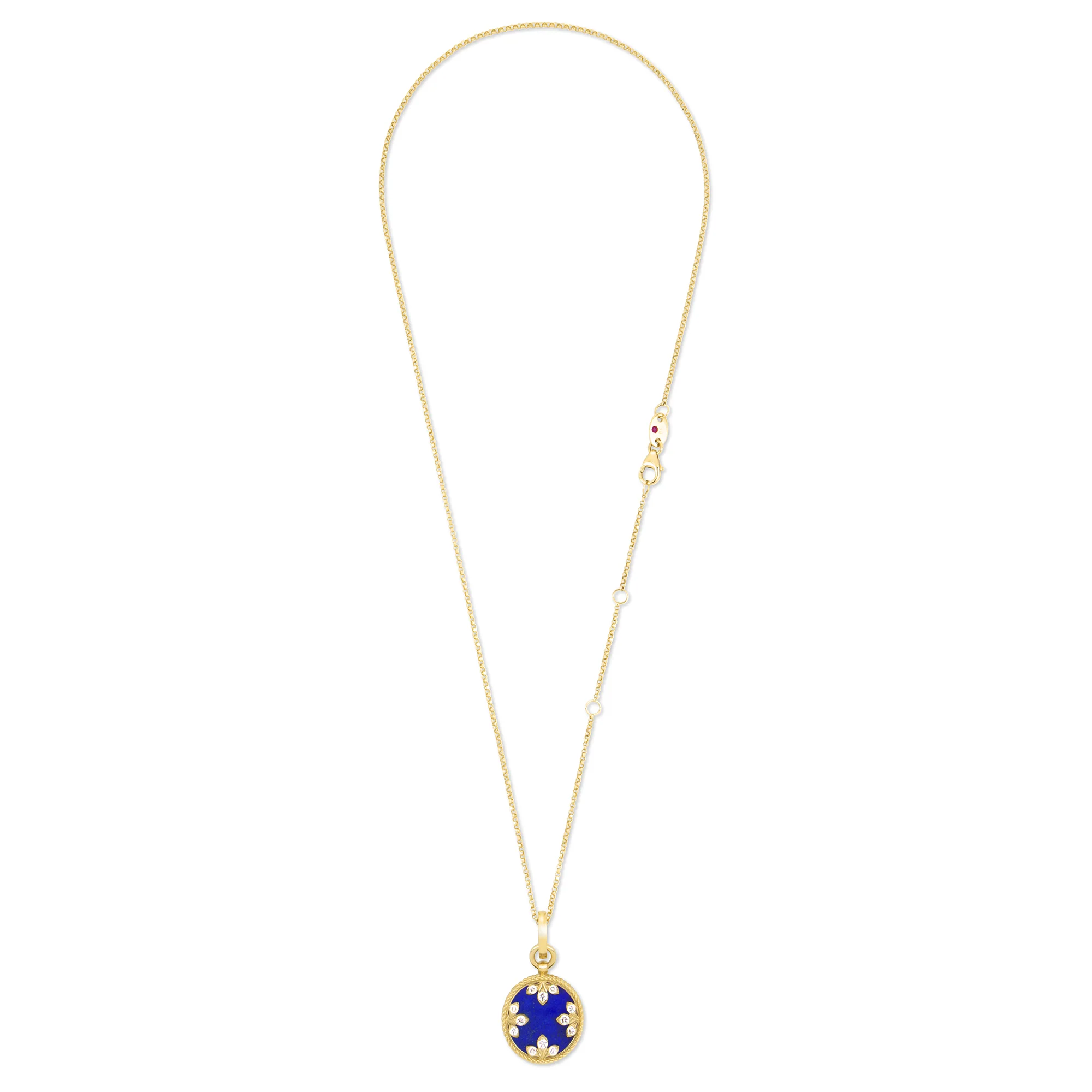 VENETIAN MEDALLIONS COLLAR WITH DIAMONDS AND LAPIS - Image 2