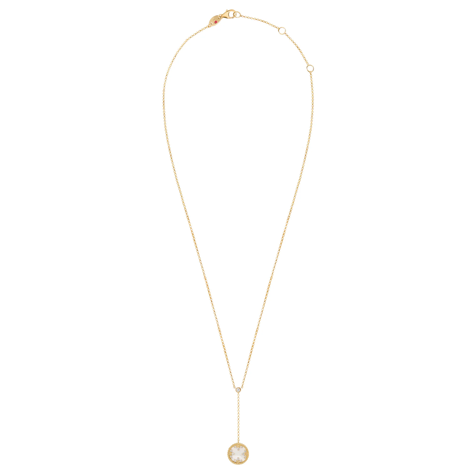 VENETIAN MEDALLIONS NECKLACE FOR CAROUSEL WITH DIAMONDS, MOTHER OF PEARL AND BLACK JADE - Image 2