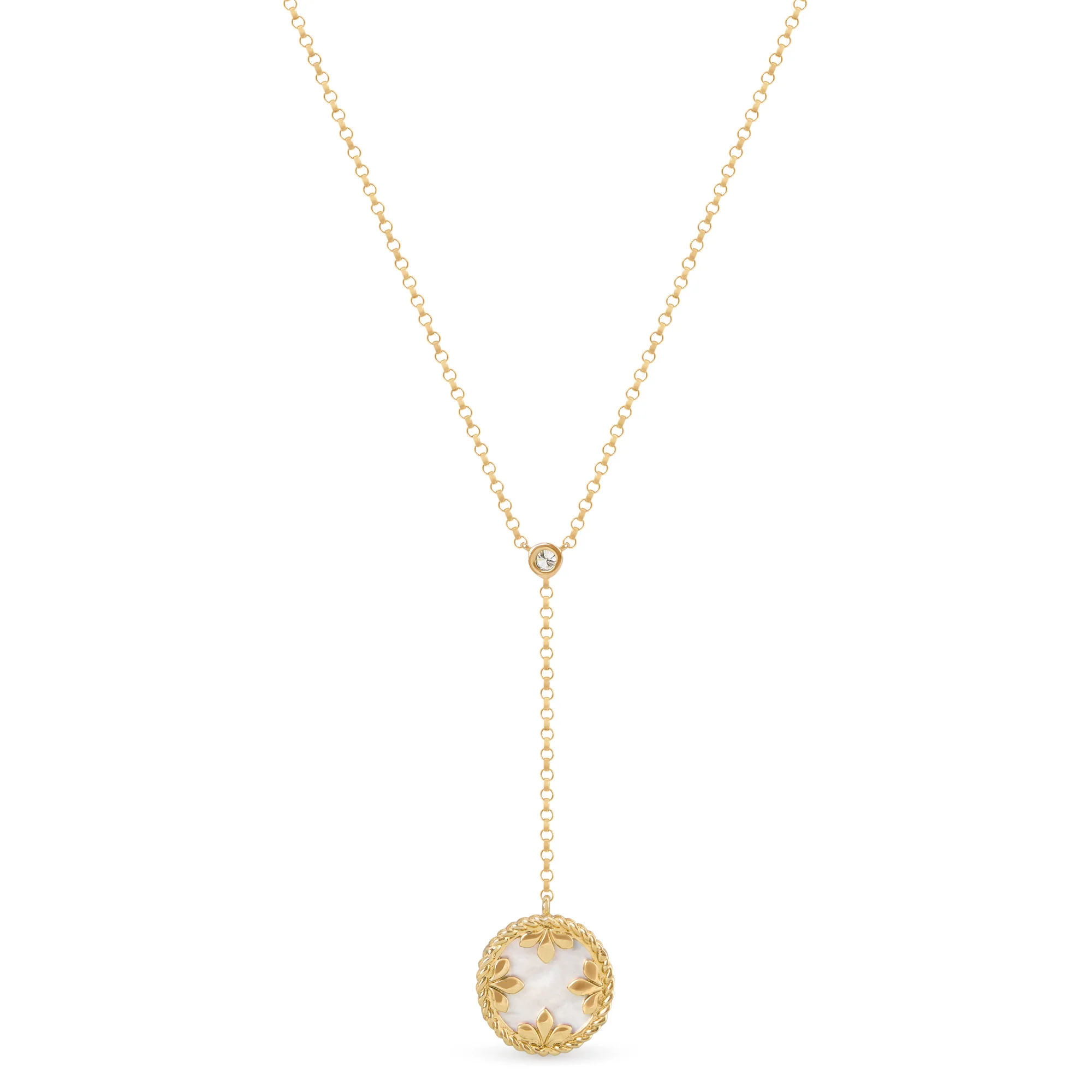 VENETIAN MEDALLIONS NECKLACE FOR CAROUSEL WITH DIAMONDS, OPAL AND MOTHER OF PEARL - Image 3
