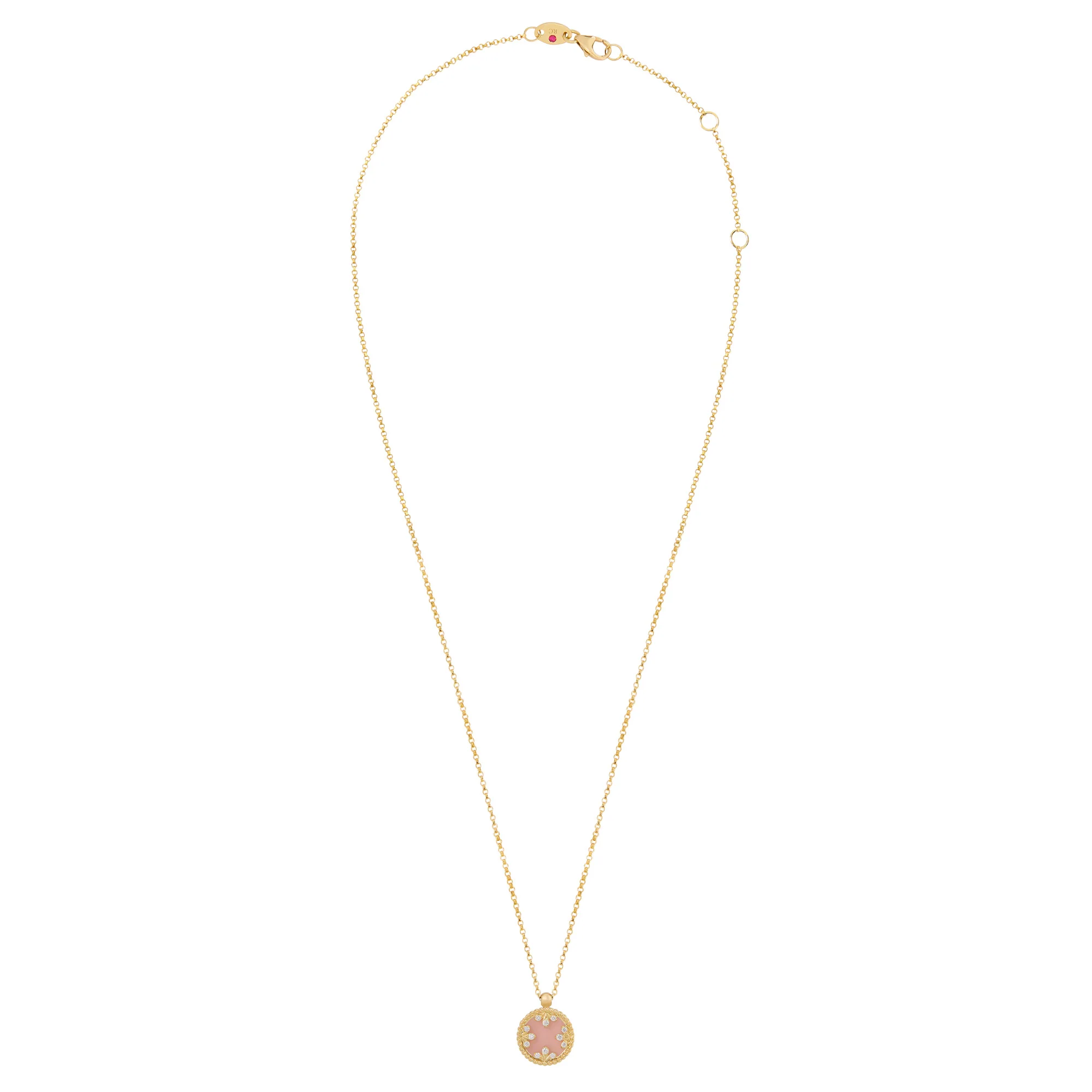 VENETIAN MEDALLIONS NECKLACE FOR CAROUSEL WITH DIAMONDS, OPAL AND MOTHER OF PEARL - Image 3