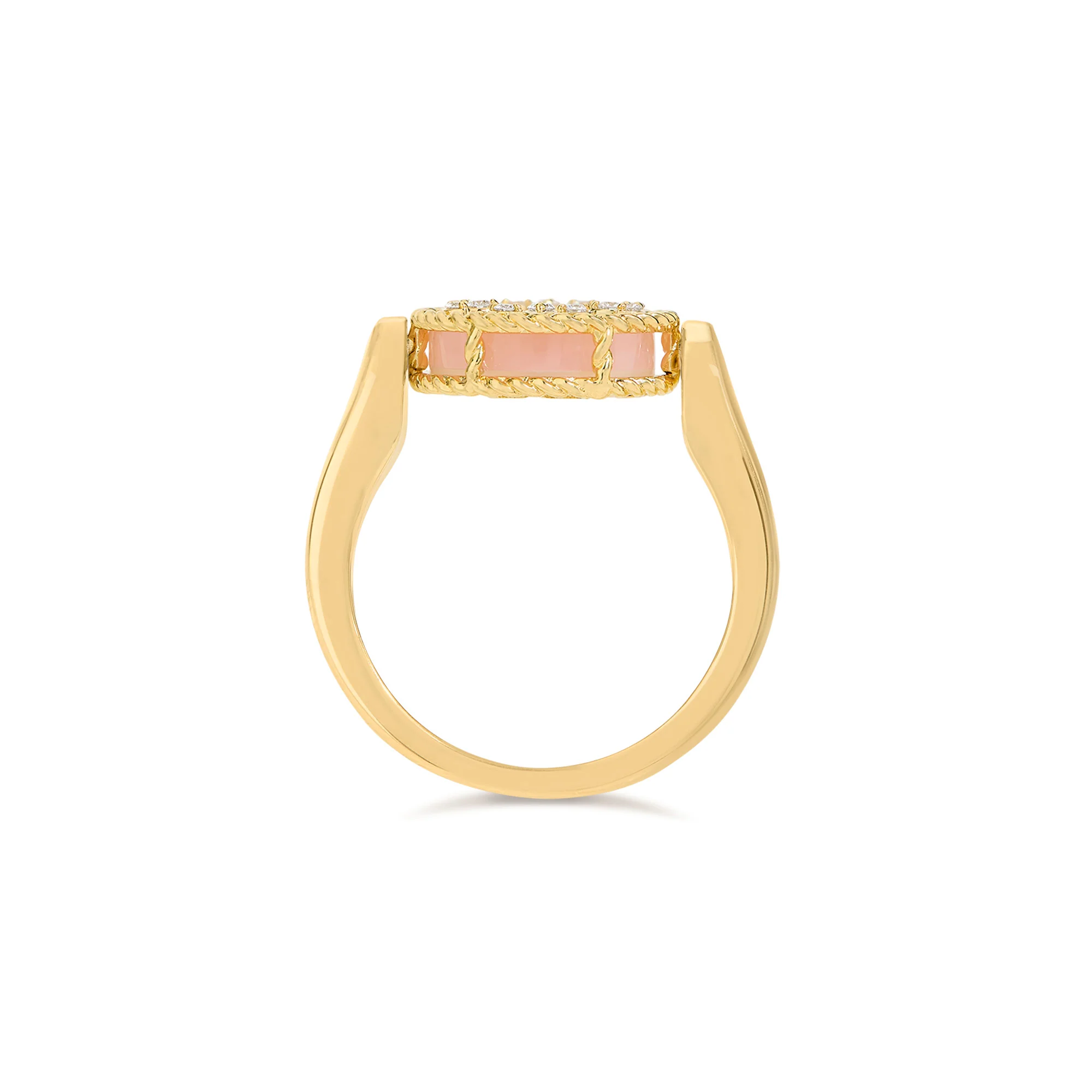 VENETIAN MEDALLIONS RING FOR CAROUSEL WITH DIAMONDS, OPAL AND MOTHER OF PEARL - Image 2