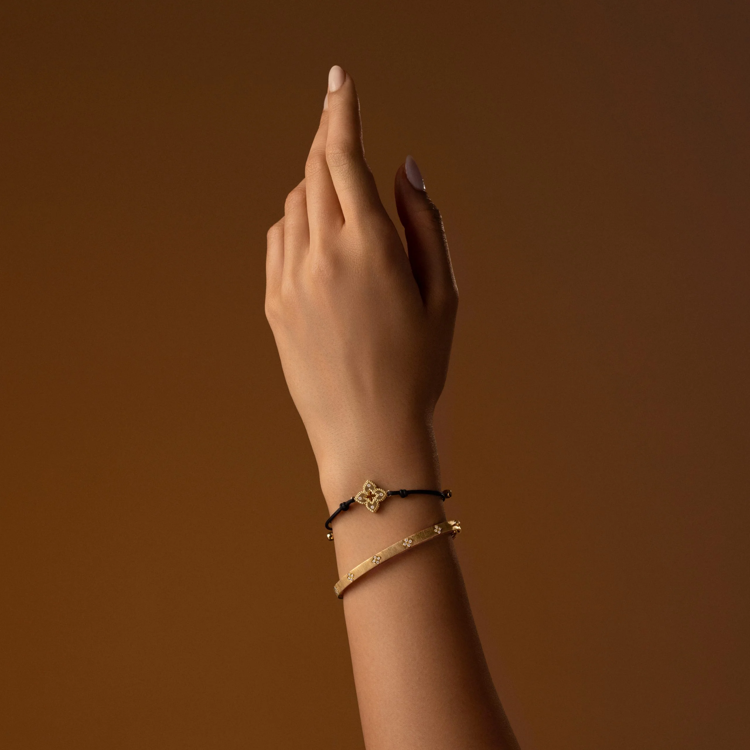 VENETIAN PRINCESS COTTON SILK BRACELET WITH DIAMONDS - Image 5
