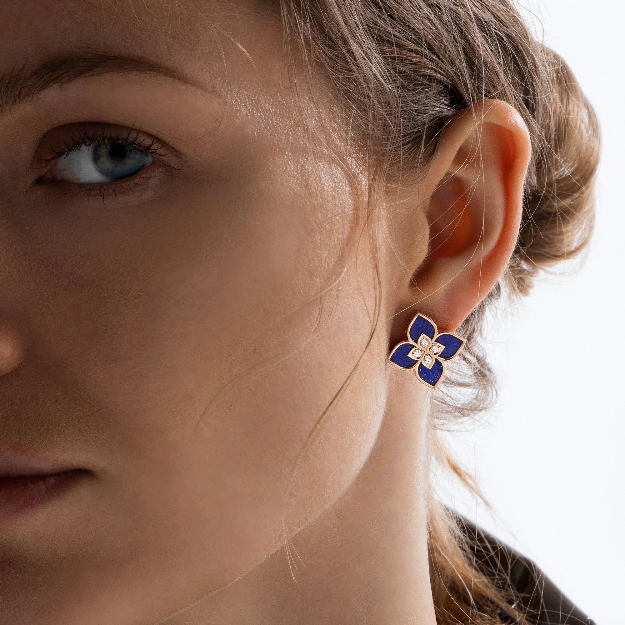 VENETIAN PRINCESS EARRINGS WITH DIAMONDS AND LAPIS - Image 2