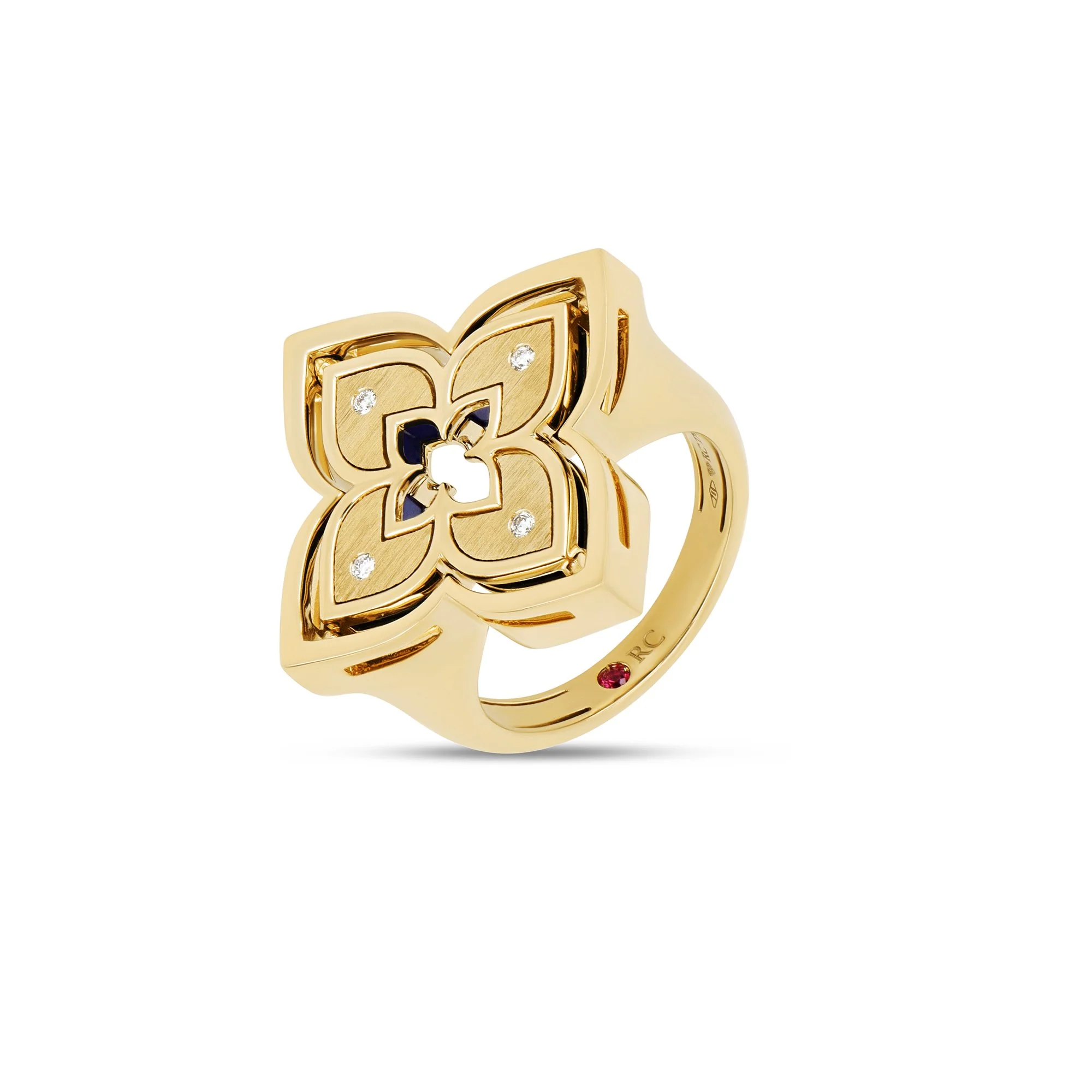 VENETIAN PRINCESS RING WITH DIAMONDS AND MOTHER OF PEARL - Image 3