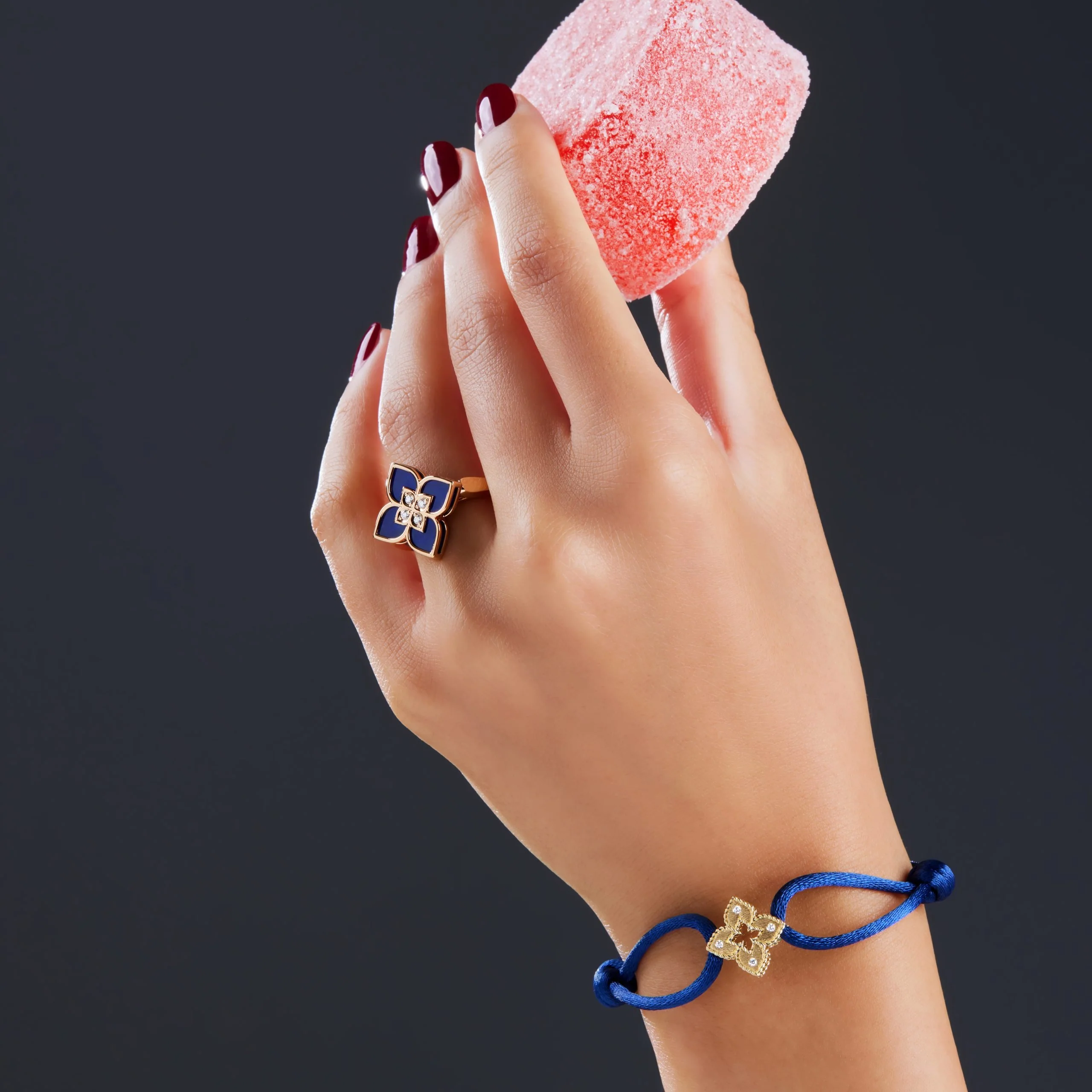 VENETIAN PRINCESS SILK BRACELET WITH DIAMONDS - Image 5